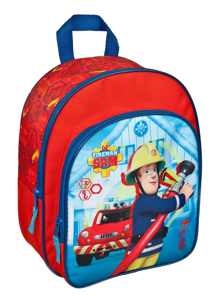 Fireman Sam Toddler 30cm Backpack with Pencil Case and Cap