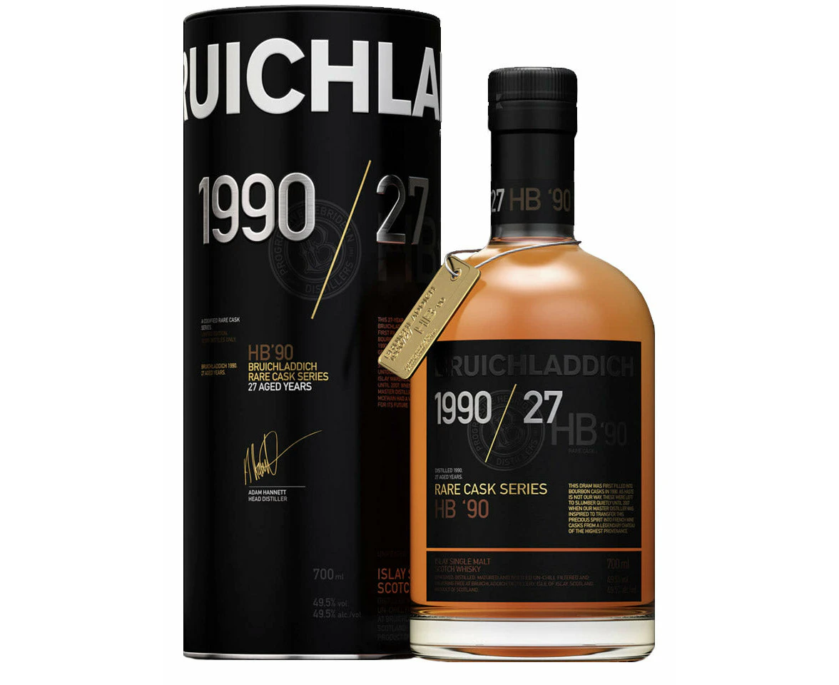 Bruichladdich Hb 1990 / 27 Year Old Rare Cask Series Single Malt Scotch Whisky 700ml