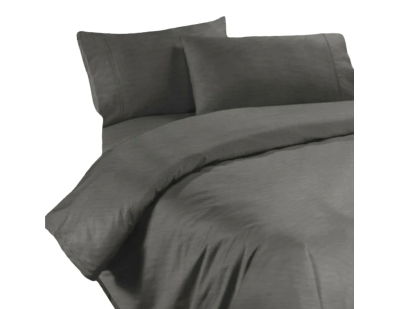 2000TC Bamboo Cooling Hypo-Allergenic Breathable Quilt Cover Set - Charcoal