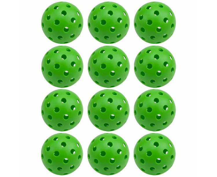 12-Pack of Super Soft Baseball Practice Ball Pickle Ball Plastic Practice Ball, Green