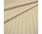 4 Piece Cotton Fitted Bed Sheet 680 Thread Count - Striped Brown