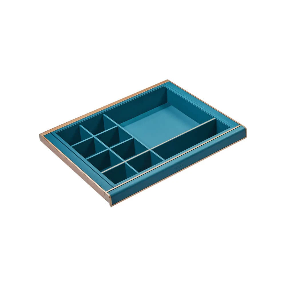 HIGOLD B Series Pull Out Wardrobe Storage Tray - Fits 600mm Cabinet - Multiple Sections - Teal Finish