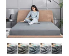 Ultra Soft Deep Fitted Sheet Set Pillowcases Single Double Queen King - Silver