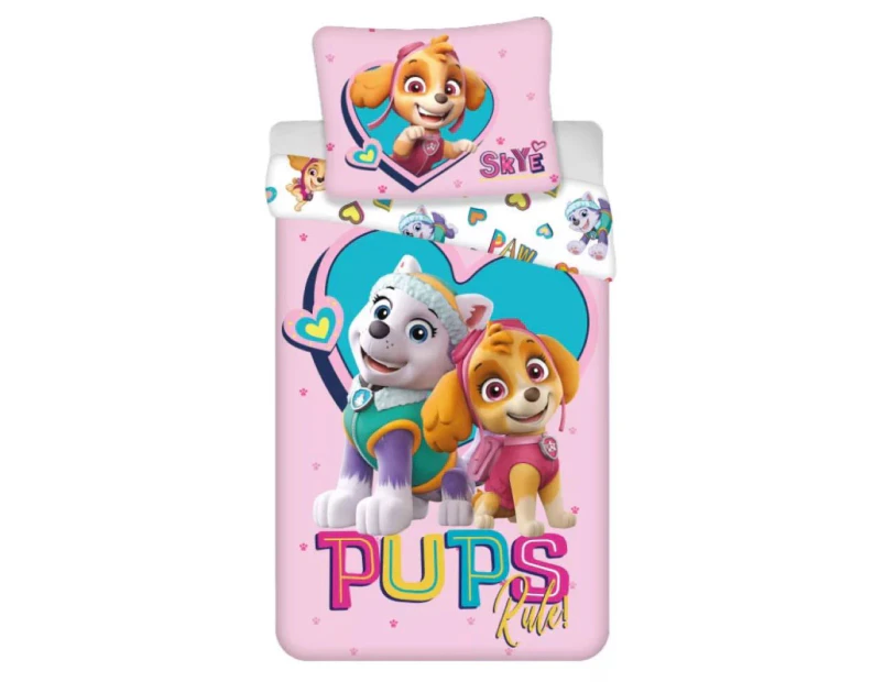 Paw Patrol Pups Rule Quilt Cover Set Cot or Toddler Bed