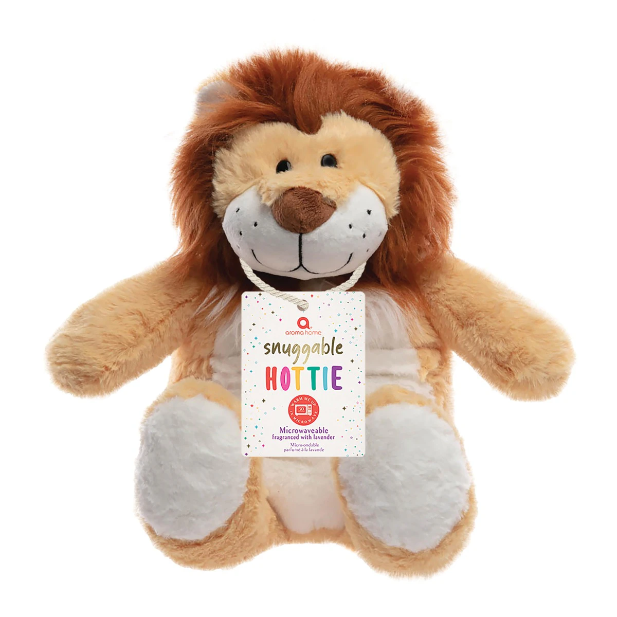 Aroma Home Lion Snuggable Hottie Lavender Scented Microwavable Heat Pack