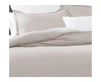 Premium Soft Solid Plain Quilt Cover Set - Linen