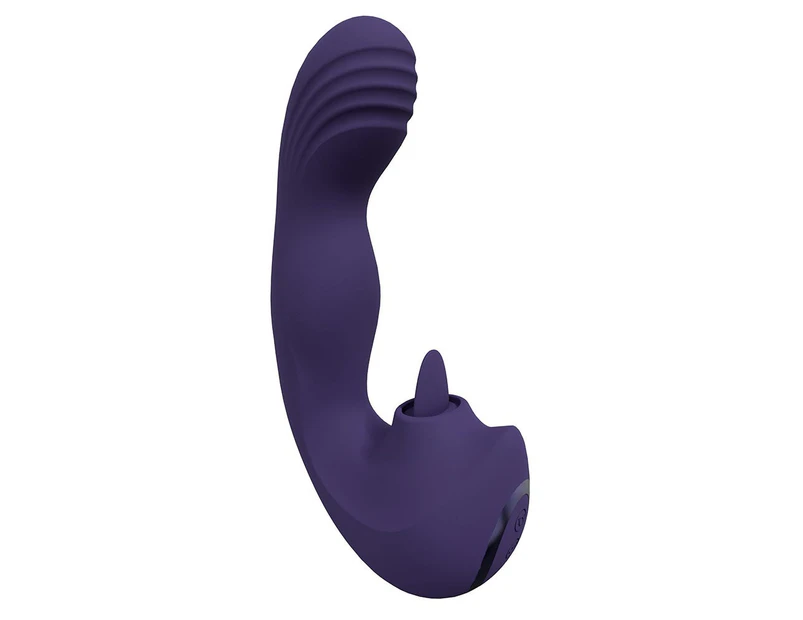 Shots Vive Yumi Triple Action G-Spot Finger Motion Vibrating & Flickering Tongue Stimulator - Purple