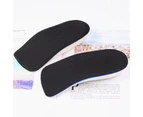 2Pcs Unisex Adult Casual 2.5cm Insoles Breathable Non-Slip Heightening Half Pads-Black