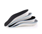 2Pcs Unisex Adult Casual 2.5cm Insoles Breathable Non-Slip Heightening Half Pads-Black