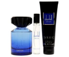 Alfred Dunhill Driven Blue For Men 3 Pc Gift Set 3.4oz EDT Spray, 3oz Shower Gel, 0.15ml Travel Spray Variant Size Value 3 Pc Gift Set