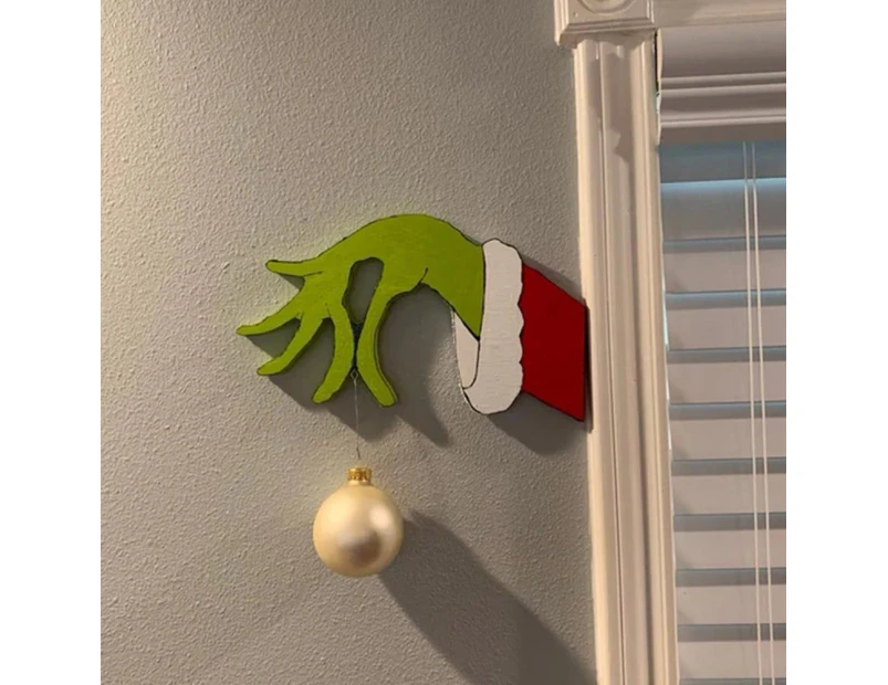 Christmas Thief Hand Cut Out Christmas Thief Grinch Hand Decorations