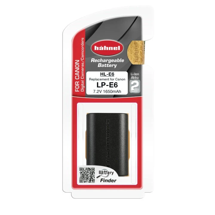 Hahnel LP-E6 1650mAh 7.2V HL-E6 Battery for Canon Digital Camera