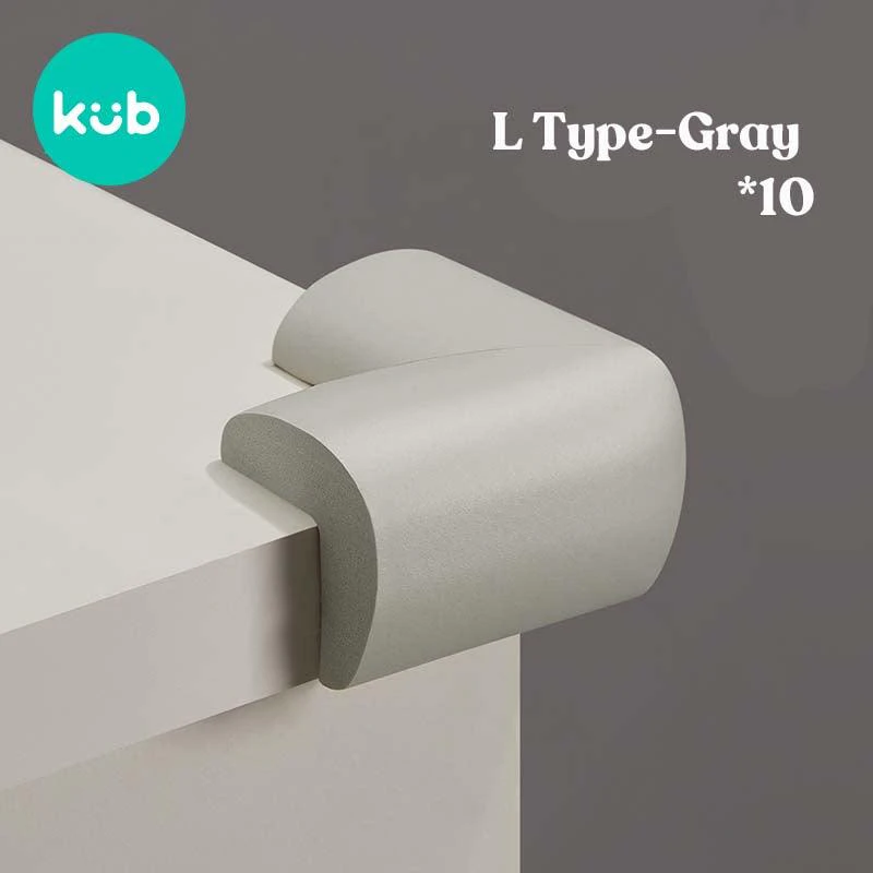 KUB - L Type Corner Guard 10pcs - Grey