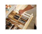 Joseph Joseph DrawerStore Bamboo 2-Tier Knife Drawer Organiser Storage Large