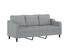 vidaXL 3 Piece Sofa Set with Pillows Light Grey Fabric