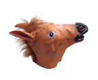Horse Head Face Mask Halloween Latex Rubber Costume Party - One Size