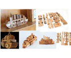 Brainteaser puzzle - 3D Interlocking boat wooden puzzle.