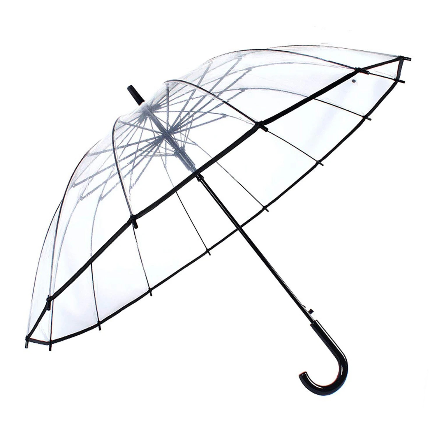 Crocox Clear Umbrellas Automatic Windproof Large Long Men Womens Dome Birdcage - 1 Umbrella