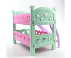 Pretend Play Toy Fun Realistic Plastic Cute Doll House Furniture Bunk Bed for Girls