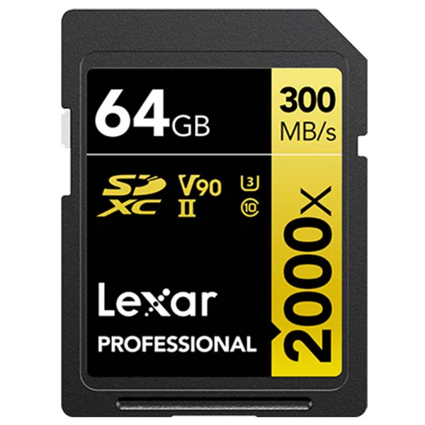 Lexar 64GB SDXC 300mb/s UHS-II SD Memory Card