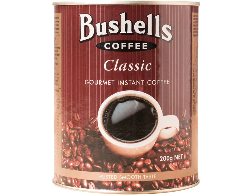 Bushells Coffee Classic Gourmet Instant Coffee Tub 200g