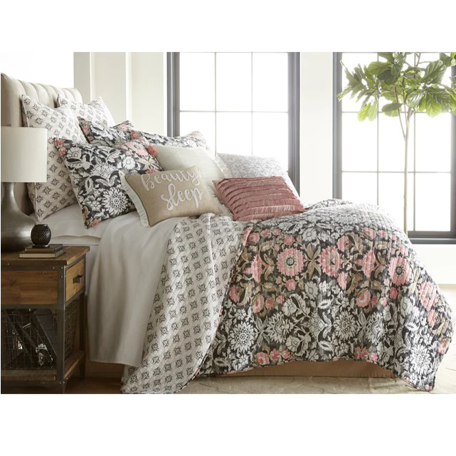 Patchwork Bed Quilt Loretta Coverlet King Size 245x265cm