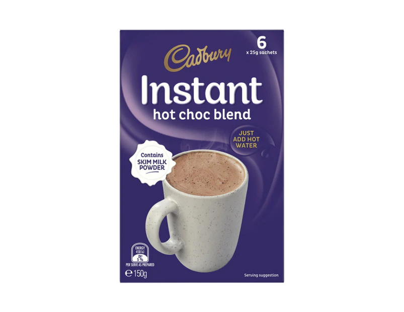 Cadbury Instant Hot Chocolate Blend 6 Sachets Pack