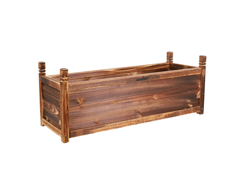 Large Raised Bed Flowers Herbs Outdoor Wooden Garden Pot Planter Box Porch Patio