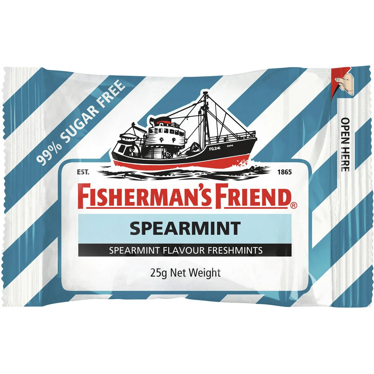 Fishermans Friend Mints Extra Strong Menthol Lozenges Spearmint 25g X 12 Units