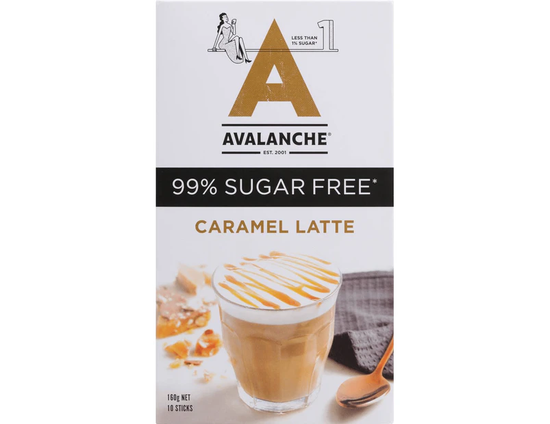 Avalanche Sugar Free Coffee Caramel Latte Sachets 10 Pack