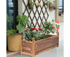 Large Raised Bed Flowers Herbs Outdoor Wooden Garden Pot Planter Box Porch Patio