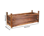 Large Raised Bed Flowers Herbs Outdoor Wooden Garden Pot Planter Box Porch Patio