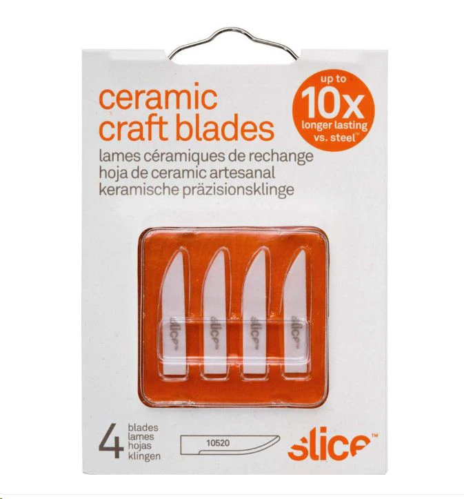 Slice Ceramic Craft Knife Blades (Curved Edge, Rounded Tip)