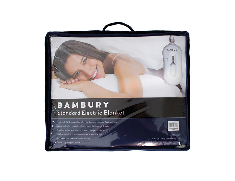 Bambury Extra Long Single Bed Electric Blanket Left Hand Side Controller