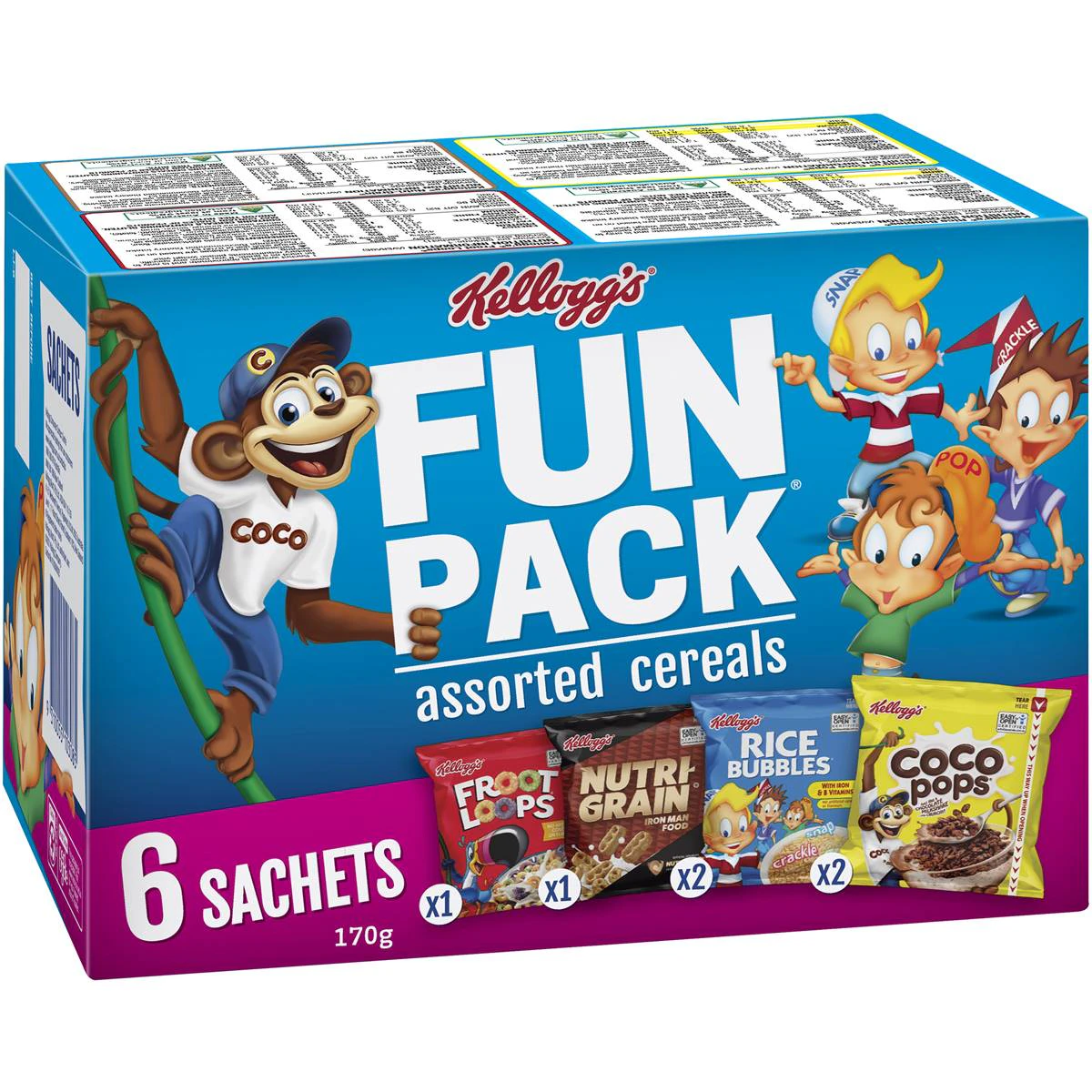 Kellogs Kids Fun Variety Breakfast Cereals 6 Pack