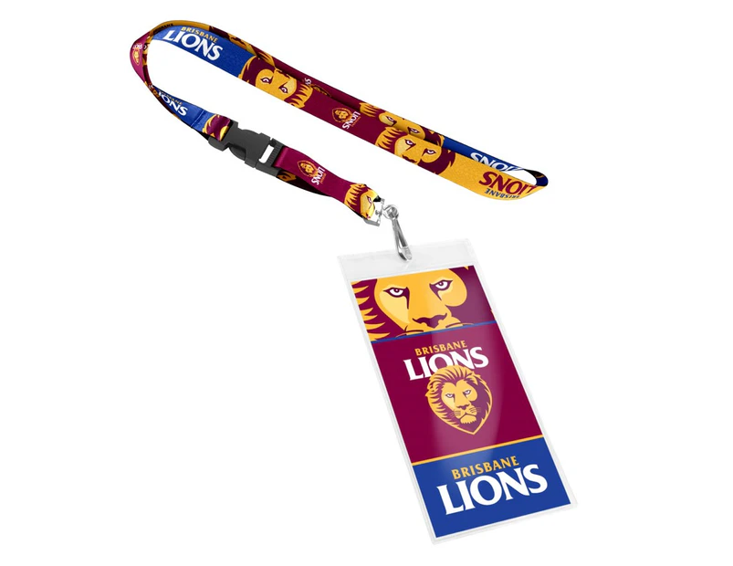 Brisbane Lions AFL Lanyard with Breakaway Swivel Hook