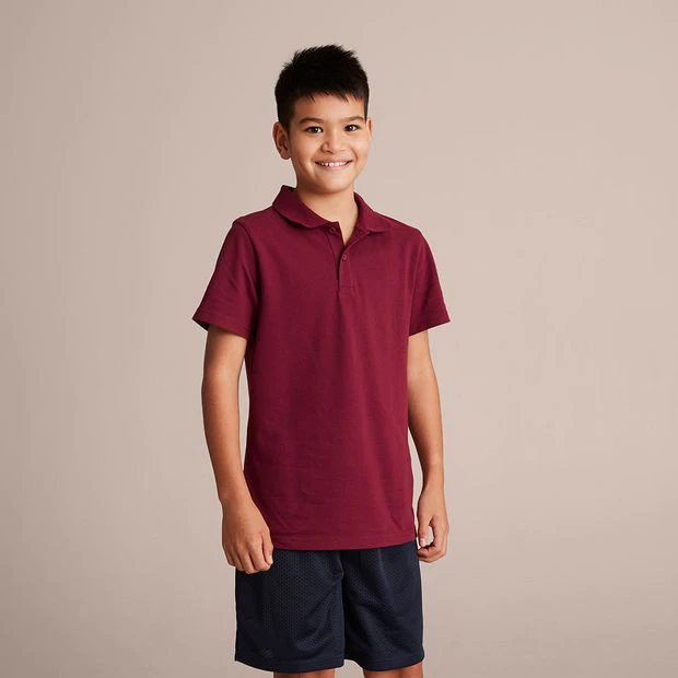 Target Short Sleeve School Polos - Red