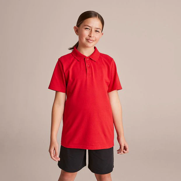 Target Short Sleeve School Polos - Red