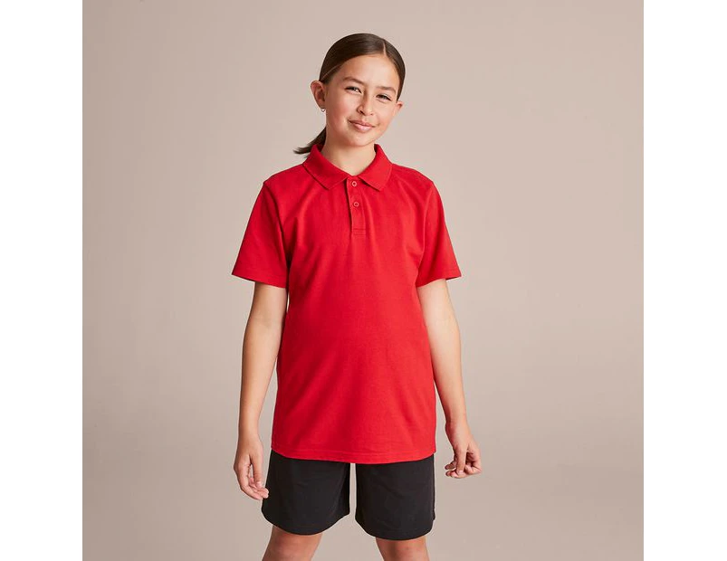 Target Short Sleeve School Polos - Red