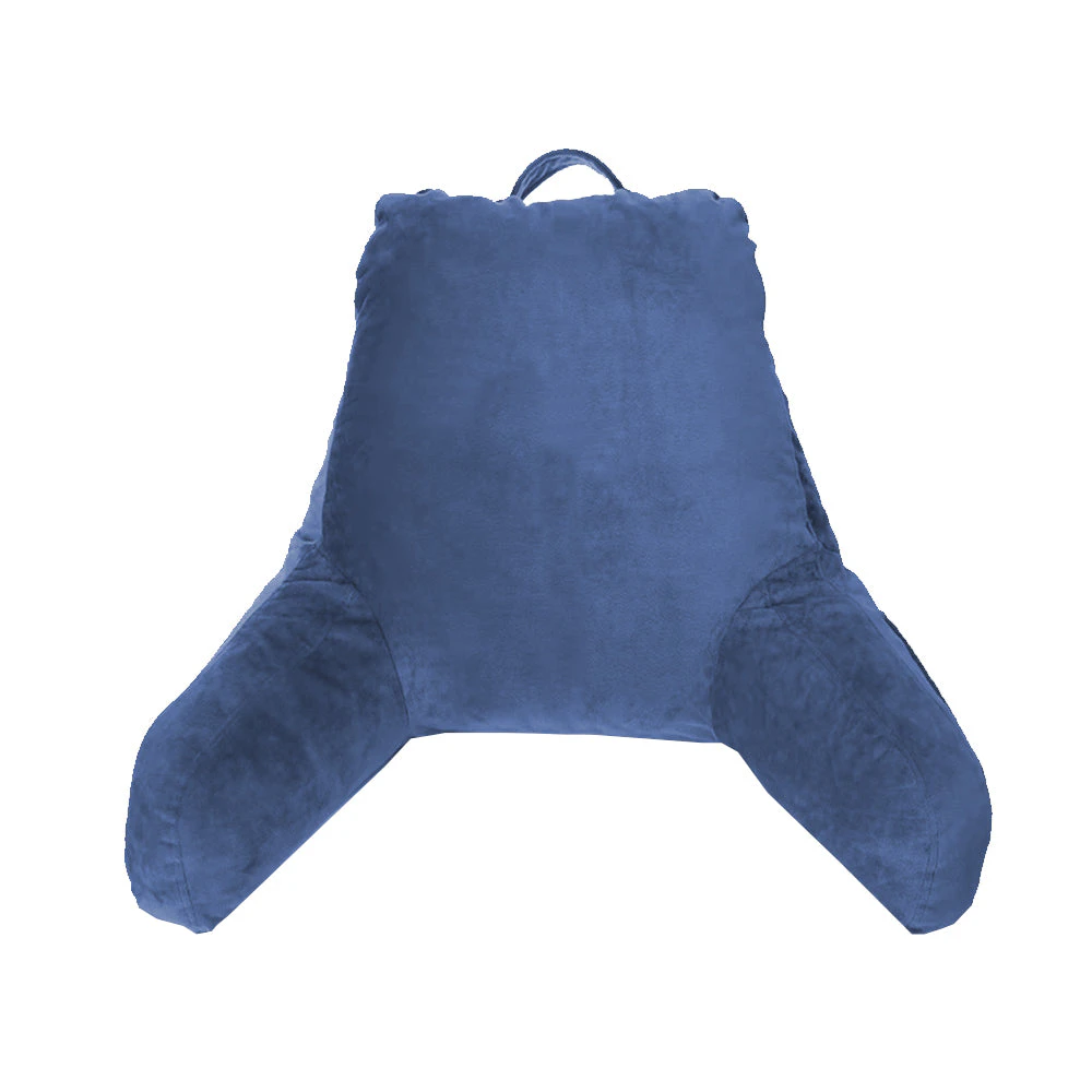 Backrest Pillow Neck Lumbar Support Chair Cushion with Arms Blue