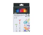 Dual Tip Brush Markers, 24 Pack - Anko