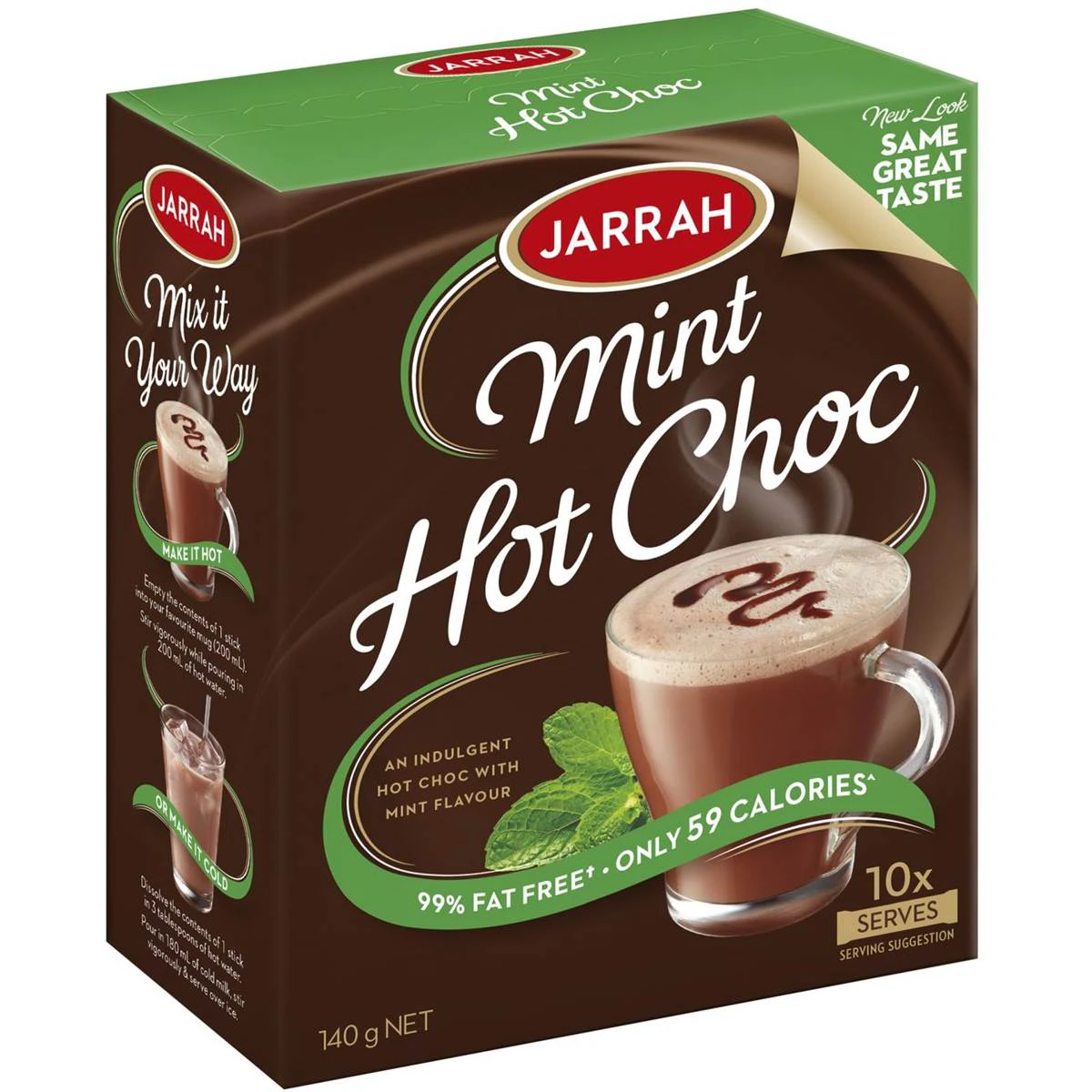 Jarrah Hot Mint Chocolate Drink Sachets 10 Pack