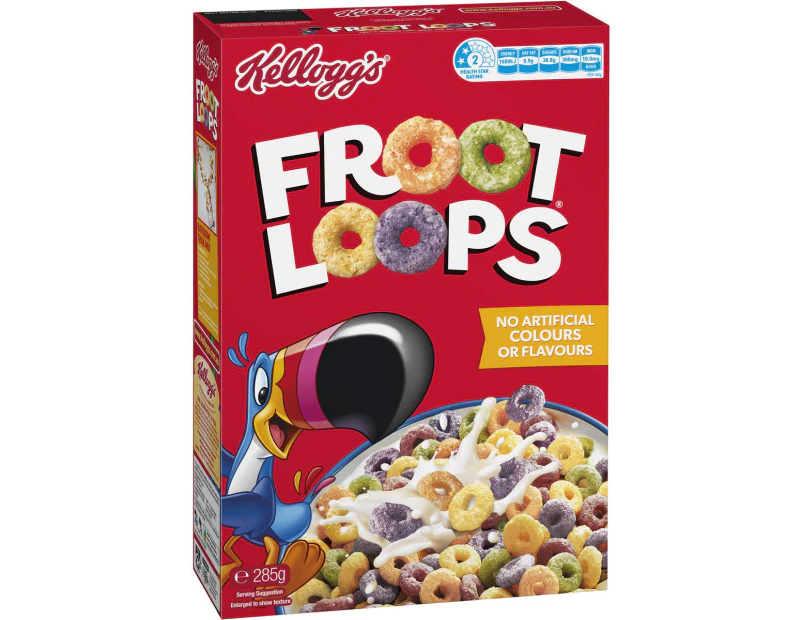 Kelloggs Froot Loops Kids Breakfast Cereal 390g