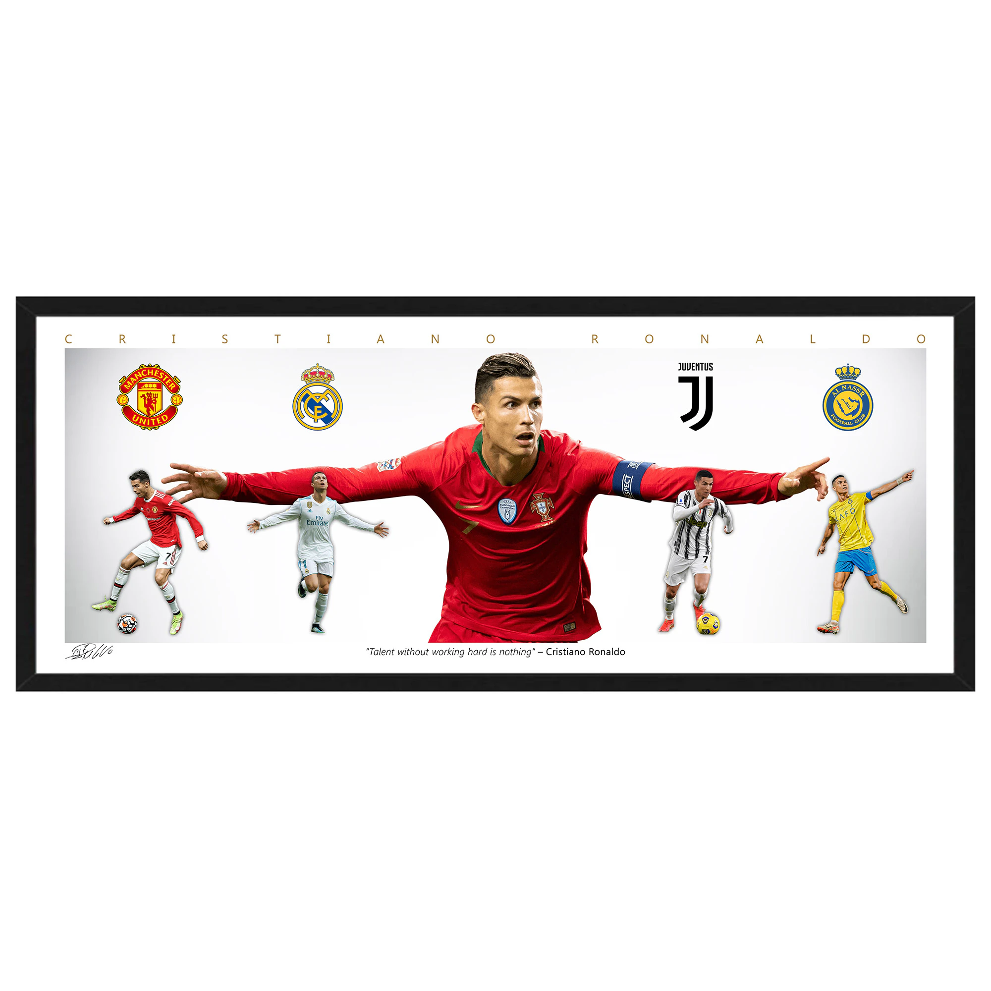 Soccer - CRISTIANO RONALDO Career Tribute Mini Wings Framed Print