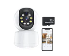 360 Degree Panoramic View Color Security Camera Night Vision WiFi Home Surveillance Camera