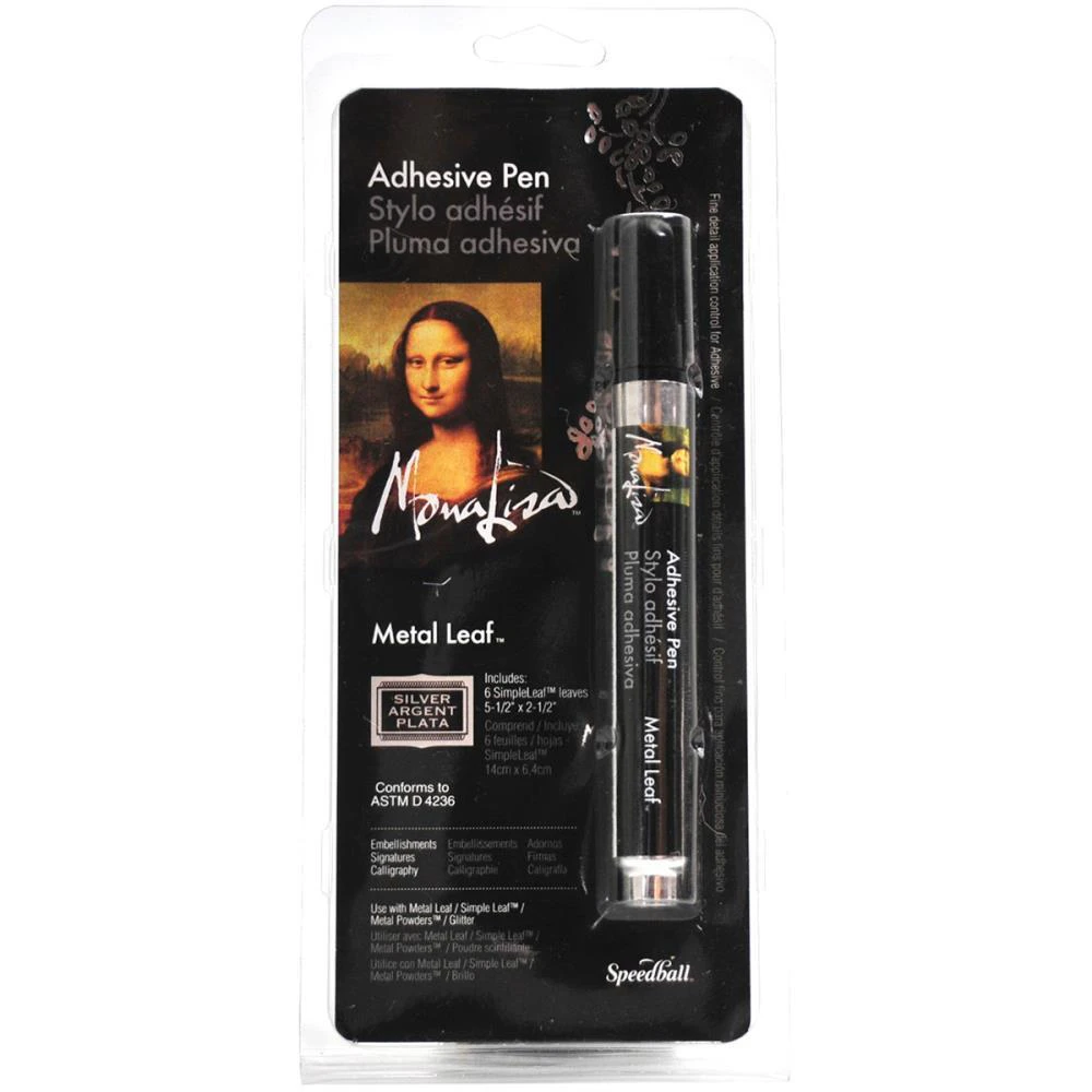 Mona Lisa Silver Metal Leaf Adhesive Pen