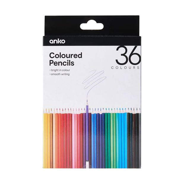 Coloured Pencils, 36 Pack - Anko