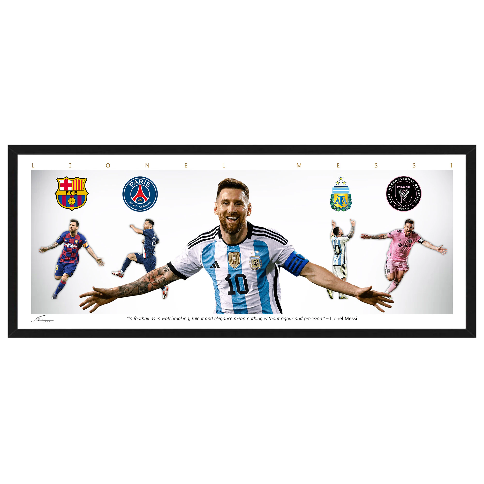 Soccer - LIONEL MESSI Career Tribute Mini Wings Framed Print