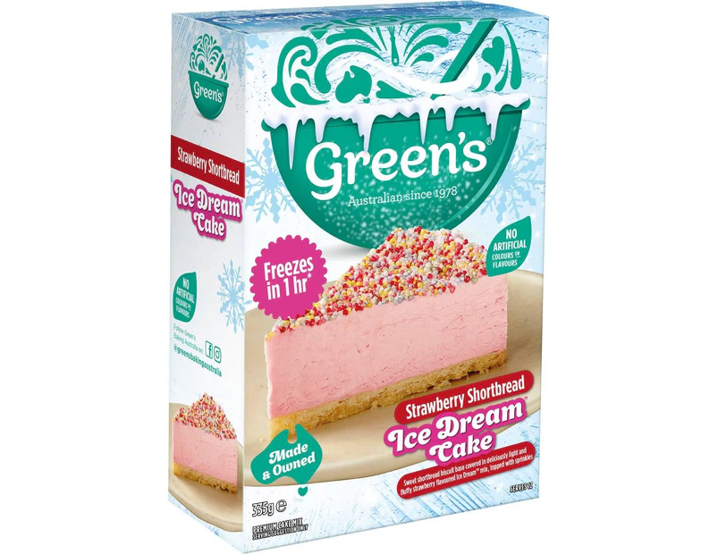 Greens Strawberry Shortbread Ice Dream Cake Mix 335g