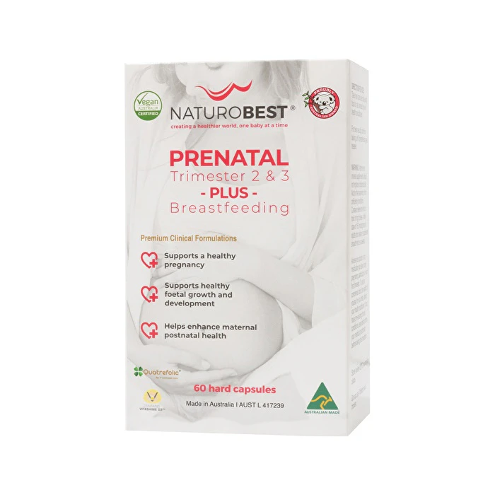 NaturoBest Prenatal Trimester 2 & 3 Plus Breastfeeding 60c